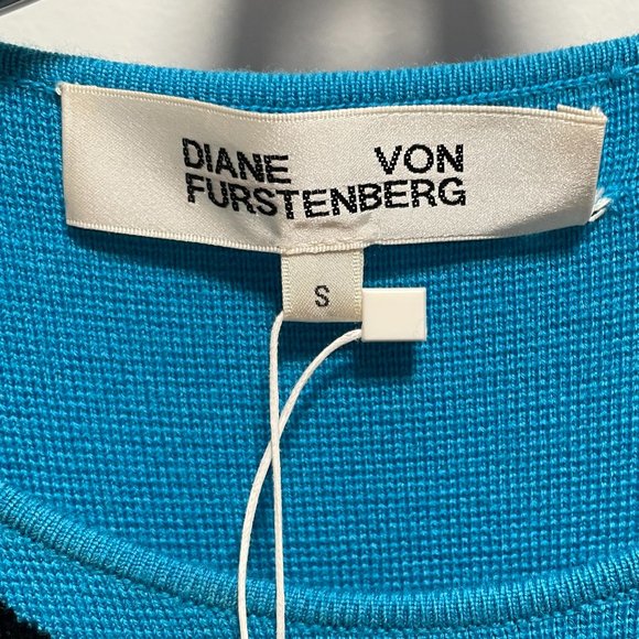 NWT DVF Crewneck Flare Knit Midi Dress Size Small - Picture 10 of 14